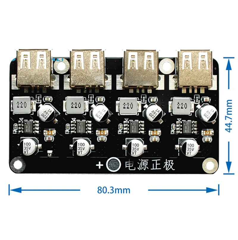 DC 4.5V-32V To 3V-12V 4USB QC3.0 Fast Quick Charging Power Supply Module Phone Charger | Электроника