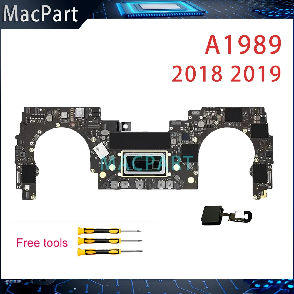 

Original Tested A1989 Motherboard 820-00850-A for MacBook Pro Retina 13" Logic Board i5 i7 8GB 16GB 2018 2019 Year with Touch ID