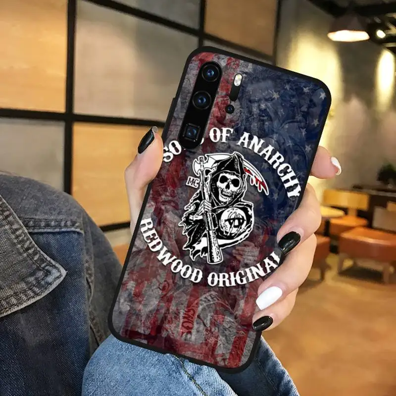 

sons of anarchy USA TV Painted Phone Case For Huawei honor Mate P 9 10 20 30 40 Pro 10i 7 8 a x Lite nova 5t