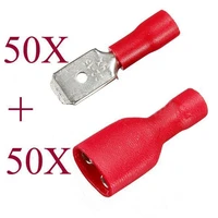 100pcslot portable red male female insulated spade wire crimp terminals connectors for marine and automobile application