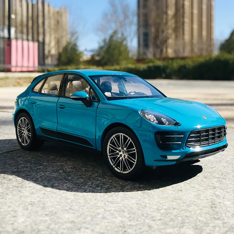 Модель автомобиля Welly 1:24 Porsche Macan Turbo Bule из сплава литой и игрушечный автомобиль