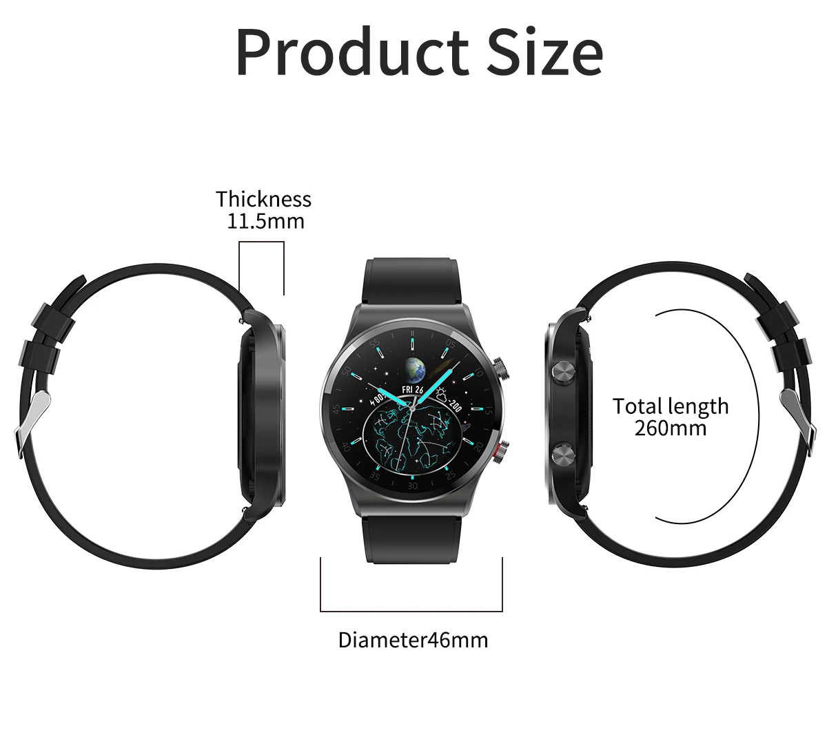

Smart Watch 2021 T41 Bluetooth Call Men IP67 Waterproof Support Music Player, Suitable for Android Ios Sports Track Smartwatch