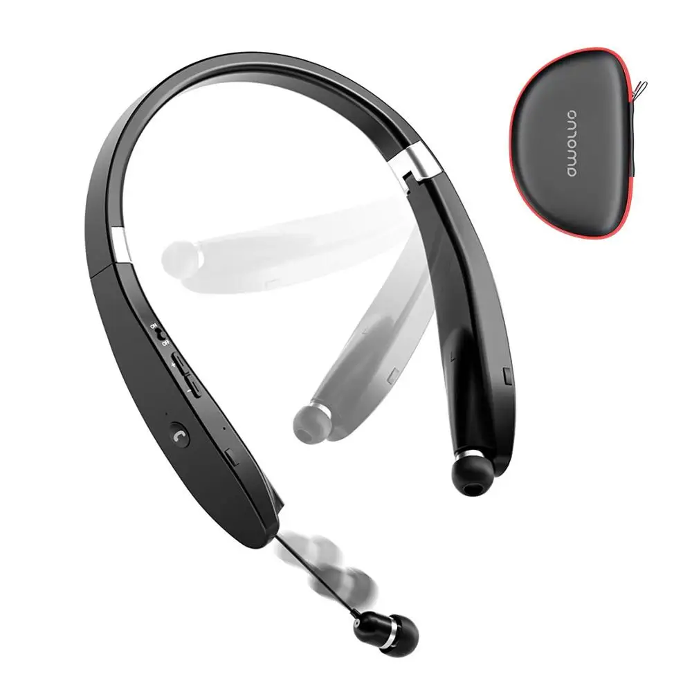 Amorno наушники с шейным ремешком, беспроводные наушники Fone Bluetooth с микрофоном, наушники TWS, наушники с шумоподавлением, гарнитура
