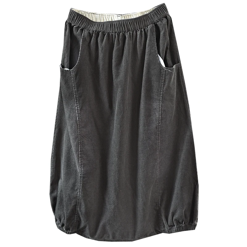 Осенне зимняя женская юбка с эластичной резинкой на талии облегающая ретро