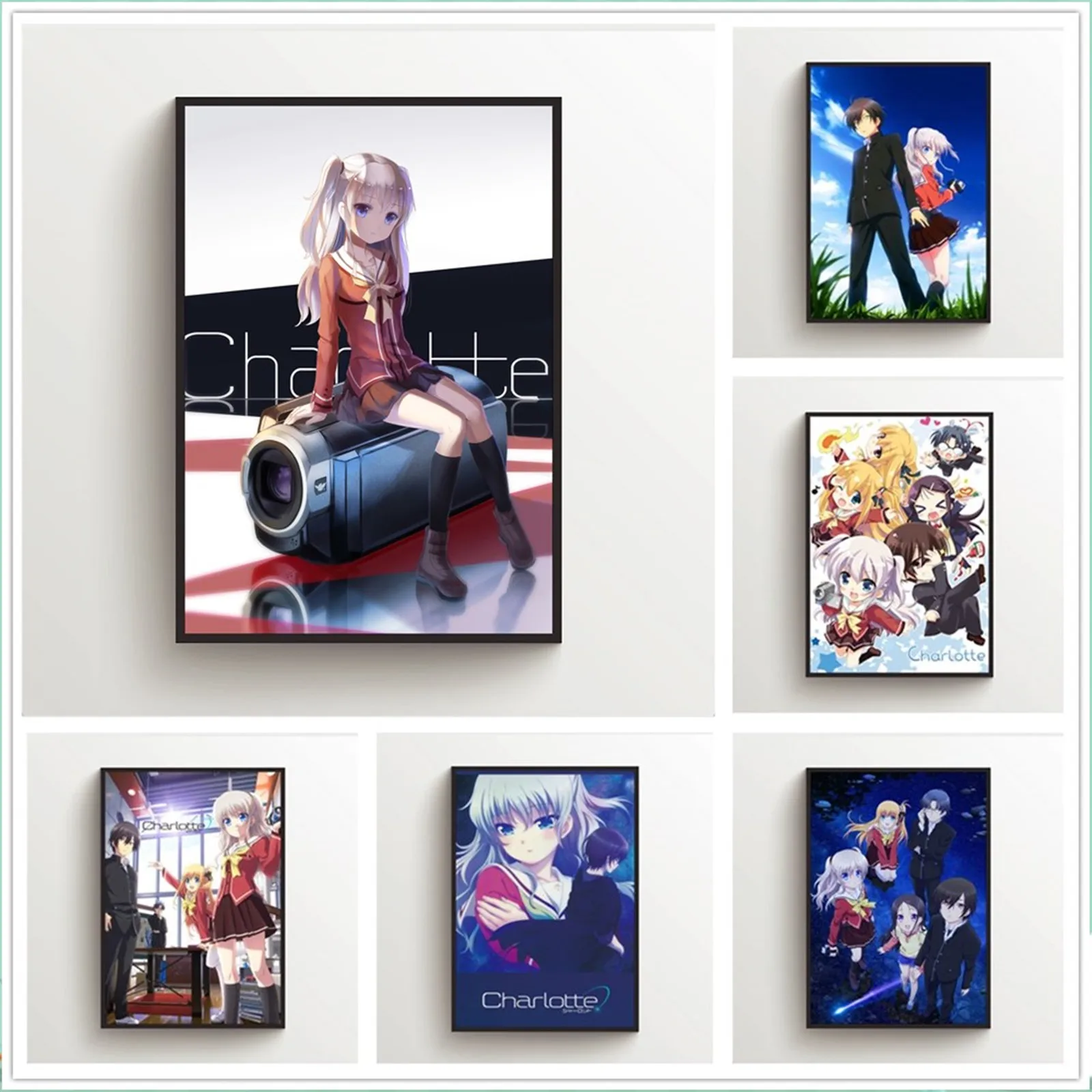 

Charlotte Anime Polypropylene Poster Picture Bar Shop Door Wall Decor