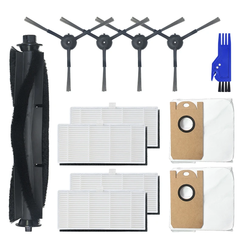 

12Pcs Replaceble Dust Bags Mops Side Brushes Accessories Set Parts for S9 Vacuum Cleaner Sweeper Replace for Home