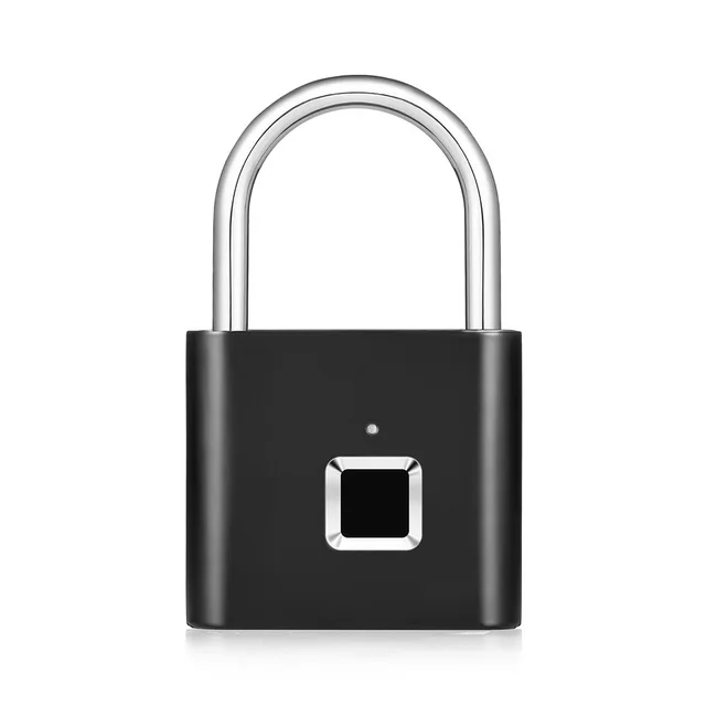 Черный Умный USB Перезаряжаемый дверной замок без ключа, замок с отпечатком пальца, умный золотой замок безопасности, замок с отпечатком пальца для ящика шкафа - Цвет: Черный