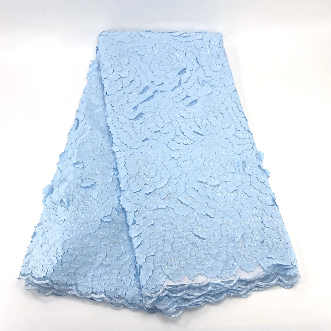 Темно-синяя швейцарская Лазерная тюль французская фотосессия 3d Цветочная