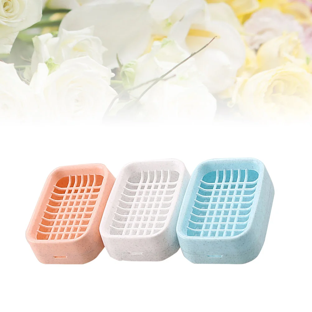 

Двухслойные дренаж для мыла, 6 шт., креативные футляры для слива мыла, контейнер для дома, отеля (синий, белый, 2 шт.)