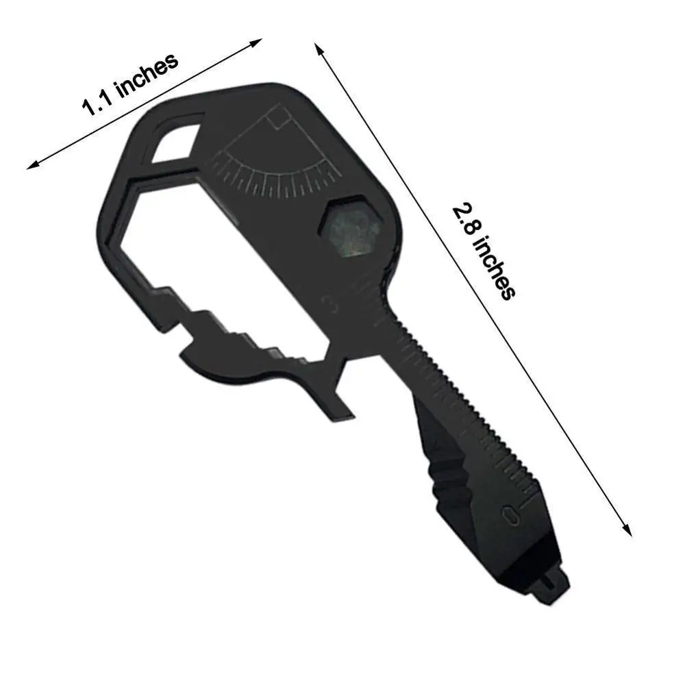 

24 in 1 EDC Set Multifunction Can Opener Stainless Steel Mini Bottle Opener Key Shape Screwdriver Student Portable Repair Tool