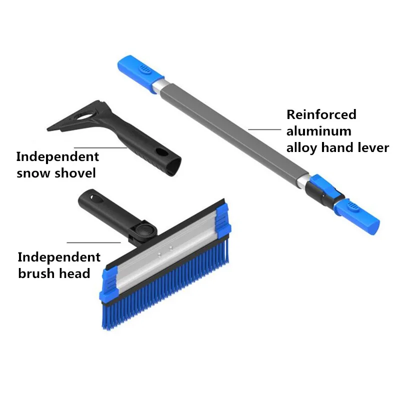 3 в 1 Выдвижной Штатив снег лопата лед скребок щетка для очистки снега воды