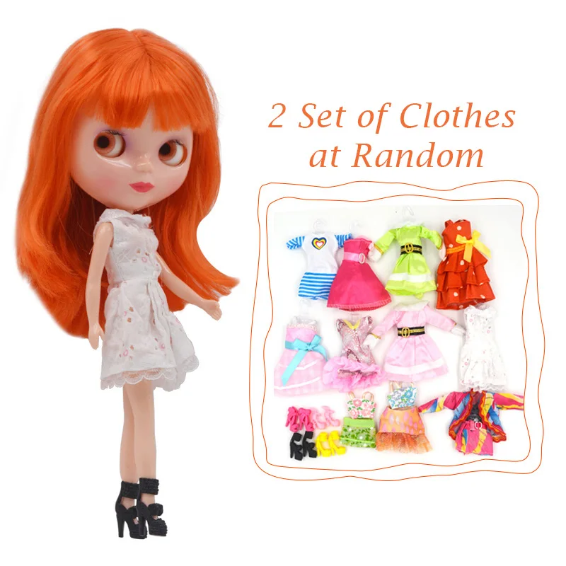 B5-Outfit Neo Blyth кукла NBL на заказ блестящее лицо, 1/6 BJD шарнирная кукла Ob24 кукла Blyth для девочки, игрушки для детей NBL 03 - Цвет: B5-Outfit