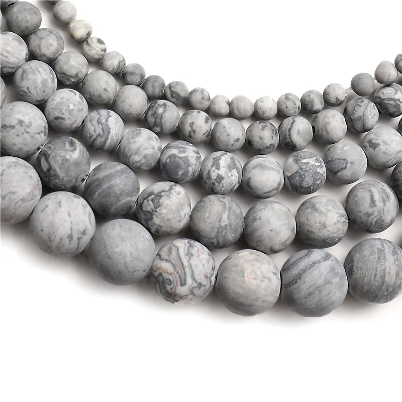 Оптовая продажа Натуральный Камень круглые бусины 15 дюймов с тусклой полировкой