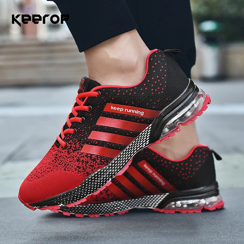 

KEEROP Men's Casual Sneakers Fashion Lightweight Women's Outdoor Running Sports Shoes Breathable Men Tennis Training Sneakers