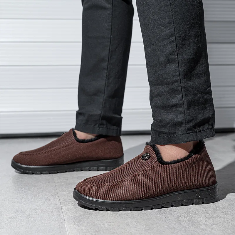 

Winter Plus Velvet Men Casual Shoes Male Spring Men Casual Light Shoes Sneakers Slip-On Flats Breathable Outdoors Shoes NANX259