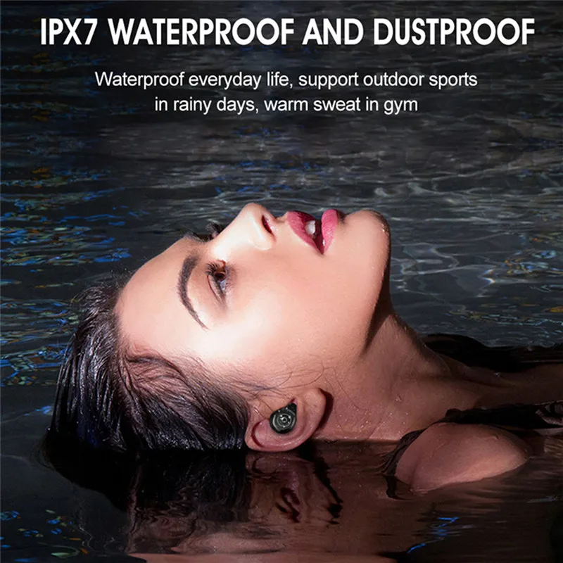 

F9 TWS Bluetooth Earphones V5.0 Wireless Headphone HIFI Earbuds Stereo Bass Headset With MIC 1500mAh Rechargeable Mobile Phone