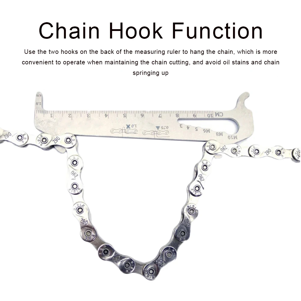 

New Mountain Bike Chain Measuring Ruler Chain Hook Indicator Caliper Wear Instrument Caliper Detection Bolt Measuring Tool 2021