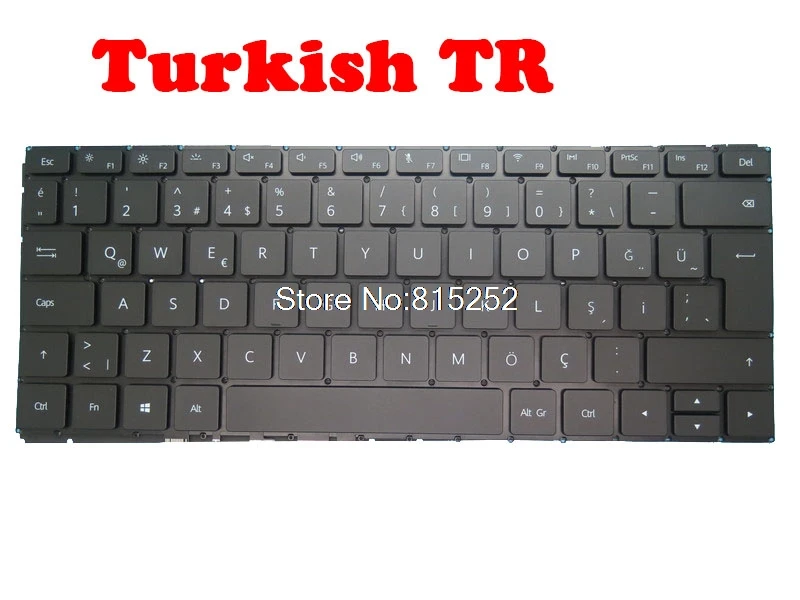 

Laptop Backlit Keyboard For HUAWEI MagicBook VLT-W60 VLT-W60E KPL-W00 KPL-W00C WRTB-WFH9L US/TR Turkish/HU Hungary/UK Black