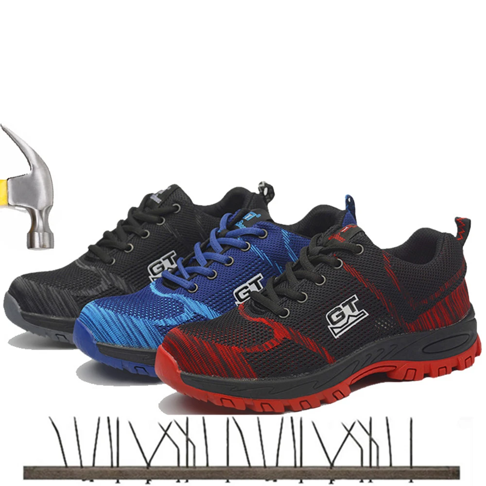 Модные рабочие защитные ботинки со стальным носком мужская обувь большого