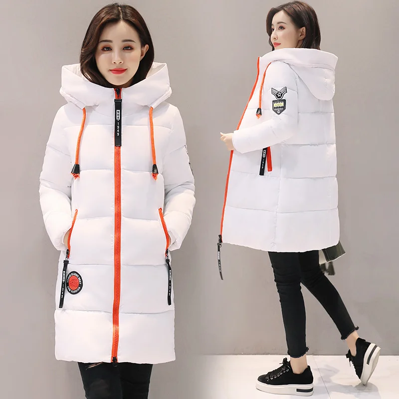 

2021parka Woman Shiny Winter Jacket Womens Coat Hooded Outwear Female Parka Thick Cotton Padded Lining Female Basic Puffer Coats