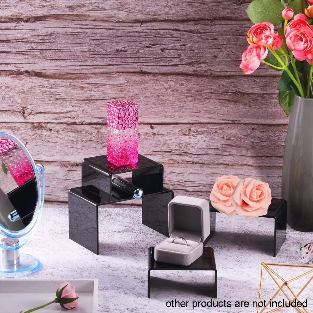 

3Pcs Action Figure Display Stand Toy Model Display Stand Decoration Put Doll Doll Hand Handle Trapezoidal Shelf Box Accessories