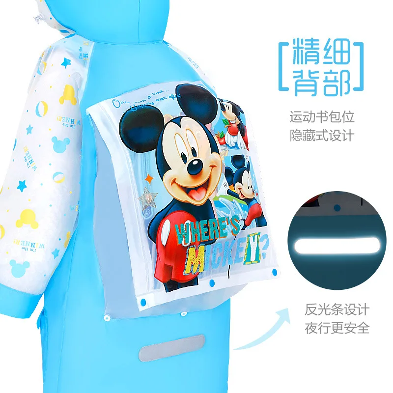 Disney детский плащ мультфильм Микки и Минни пончо сумка Светоотражающая полоса