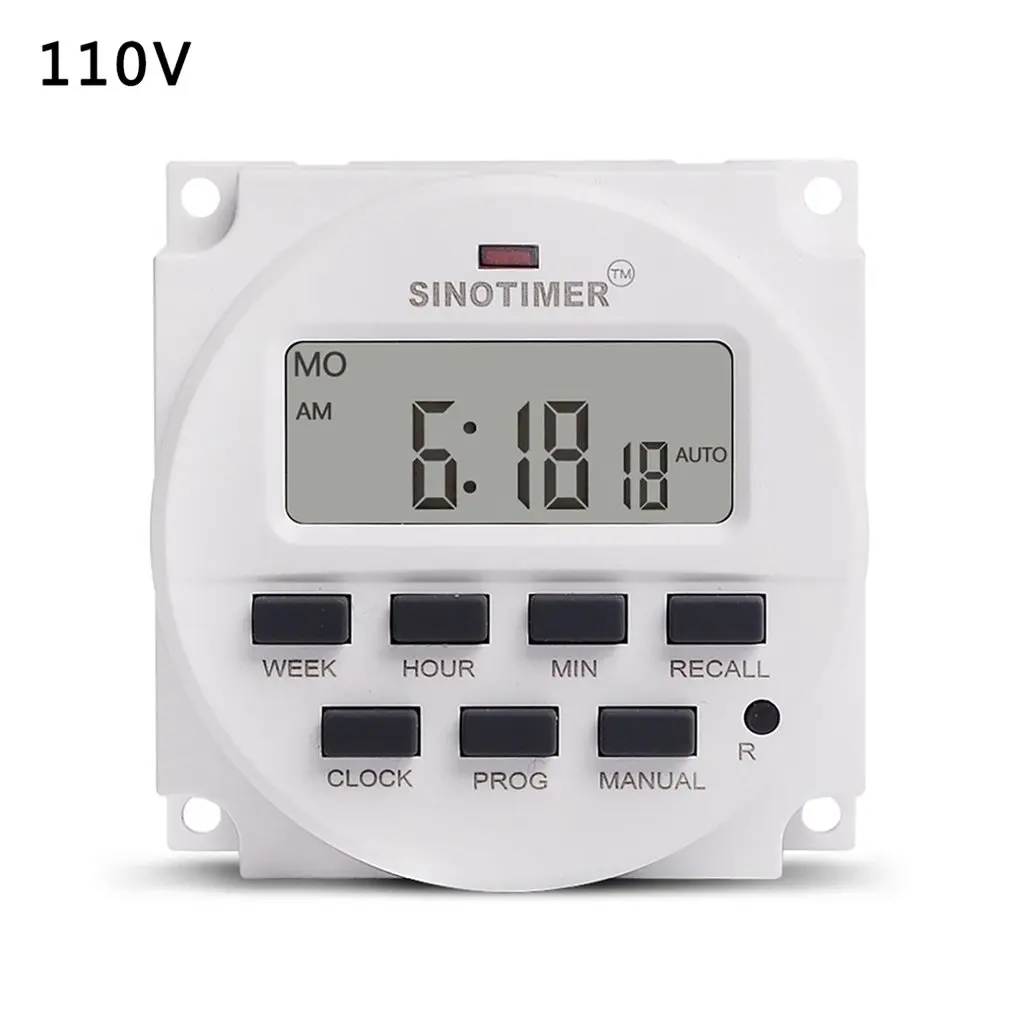 TM618H DC 12V 24V AC 110V 120V 220V 230V Volt Voltage Output Digital 7 Days Weekly Programmable Timer Switch Time Relay Control 1pc lcd display switch weekly programmable electronic relay time switch timer