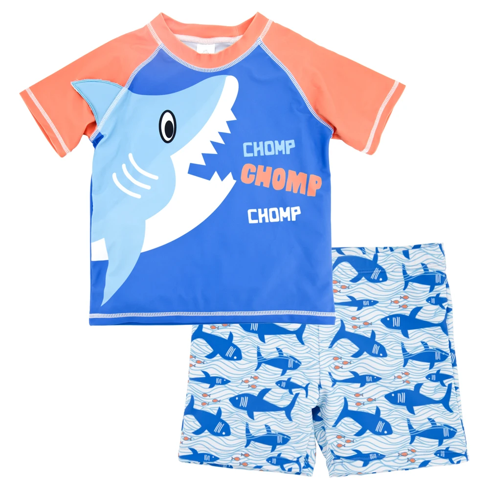 Honeyzone Summer Beachwear Two Piece Pyjama Bebe Baby Swimwear Cool Cartoon Print Maillot De Bain Garcon Kids |
