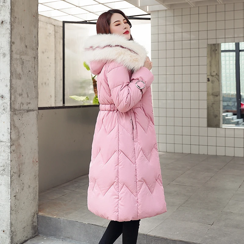 Женская зимняя куртка уличная одежда на вате пальто парка 2019 новая длинная