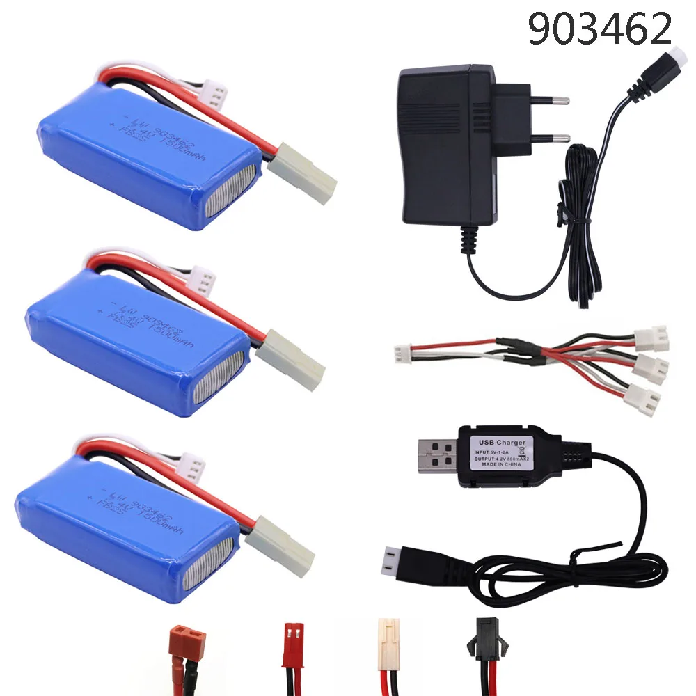 

Литий-Полимерный Аккумулятор 7,4 в 1500 мА · ч с набором зарядных кабелей для FT009 RC лодки 903462 литий-полимерный аккумулятор 2S 12428 в аксессуары для ...