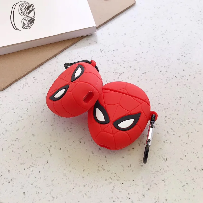 Чехол Бэтмен для AirPods, зарядная коробка, силикагель, защитный чехол, Черная пантера, Железный человек, чехол