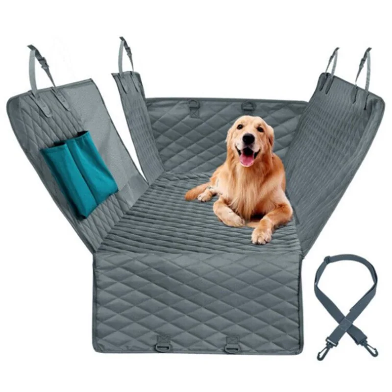 Hot Sell Dog Car Seat Cover View Mesh Pet Carrier Hammock Safety Protector Car Rear Back Mat With Zipper And Pocket For Travel