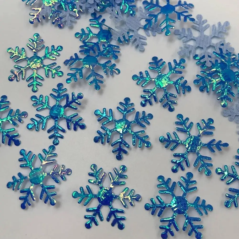 300 шт. украшения в виде снежинок Классические блестящие для рождественской елки