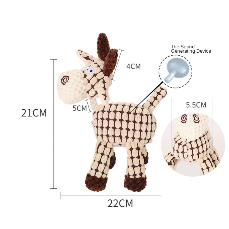 

Dogs Animal Shape Toys Gift Set Large Soft Stuffed Sounder Honking Squirrel Toy for Dogs Chew Squeaker Dog Toys Interactive