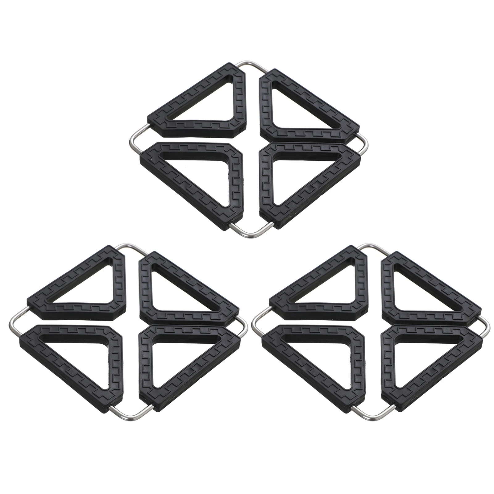 

3pcs Cooking Kitchen Worktop Non Slip Home For Hot Pot Heat Insulation Dish Foldable Coffee Pan Durable Dining Table Trivet Mat