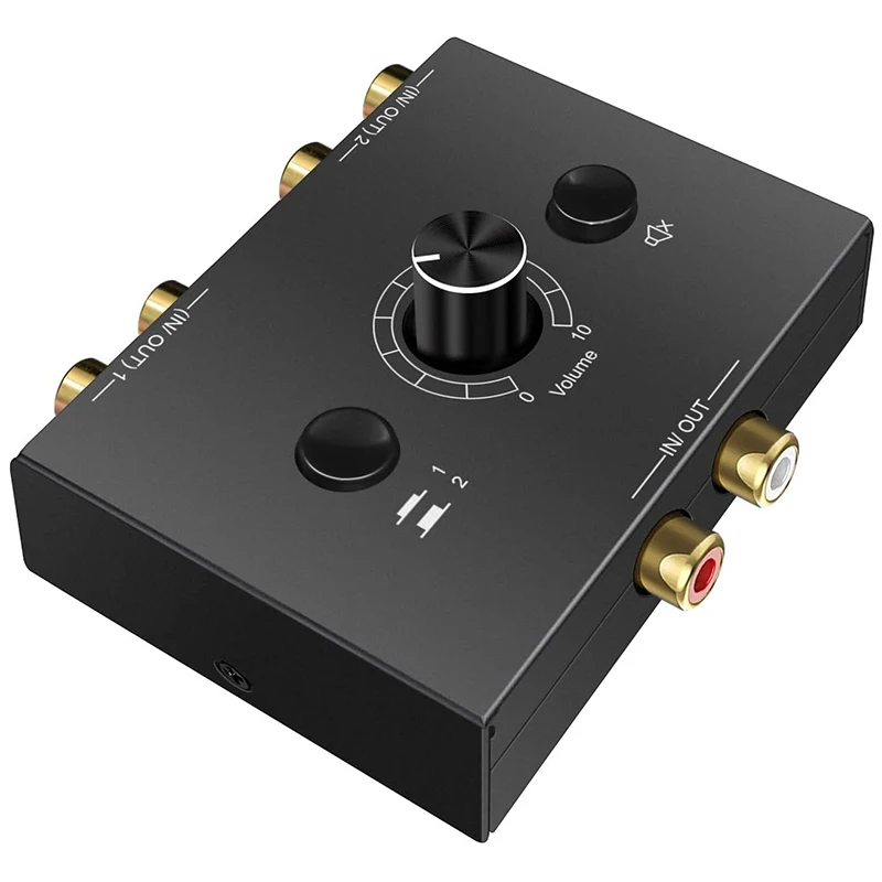 R/L Stereo Audio Bi-Directional Switcher 2 Input 1 Output Switch Splitter 2X1/1X2 With Mute Button | Игрушки и хобби