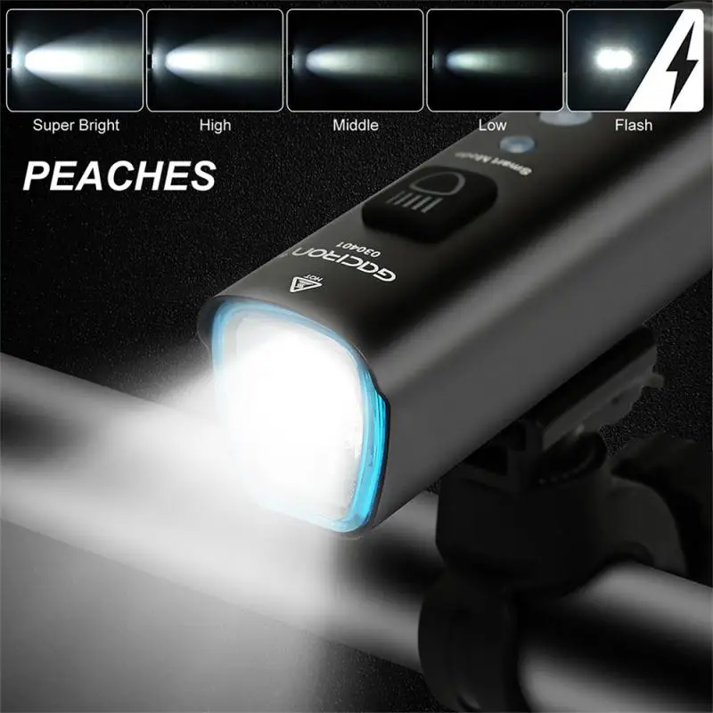 

1000Lumens Bicycle LED Lights Smart Vibration Dual Sensor MTB Bike Headlight USB Charging Waterproof 5 Modes Cycling Flashlight