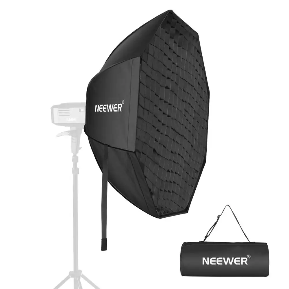 

Neewer 36 Inches Octagon Quick Collapsible Softbox with Bowens Mount, Removable Diffusers and Grid, Quick Folding Softbox