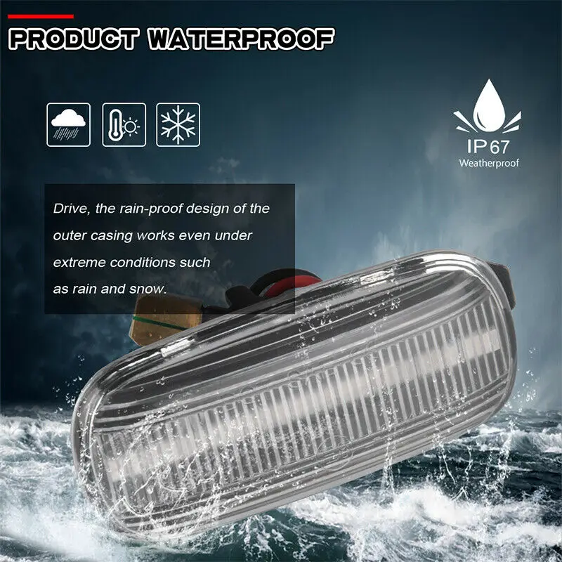 2 шт. абсолютно новый и высококачественный Динамический светодиодный прозрачный