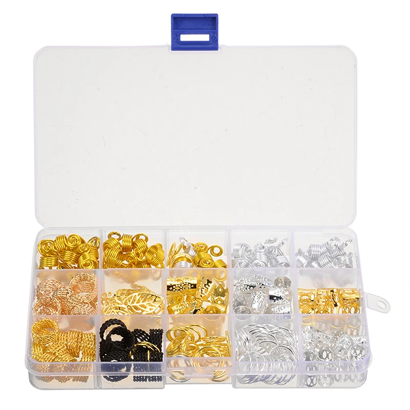 200 шт. металлические бусины для плетения волос в стиле панк|Украшения волос| |