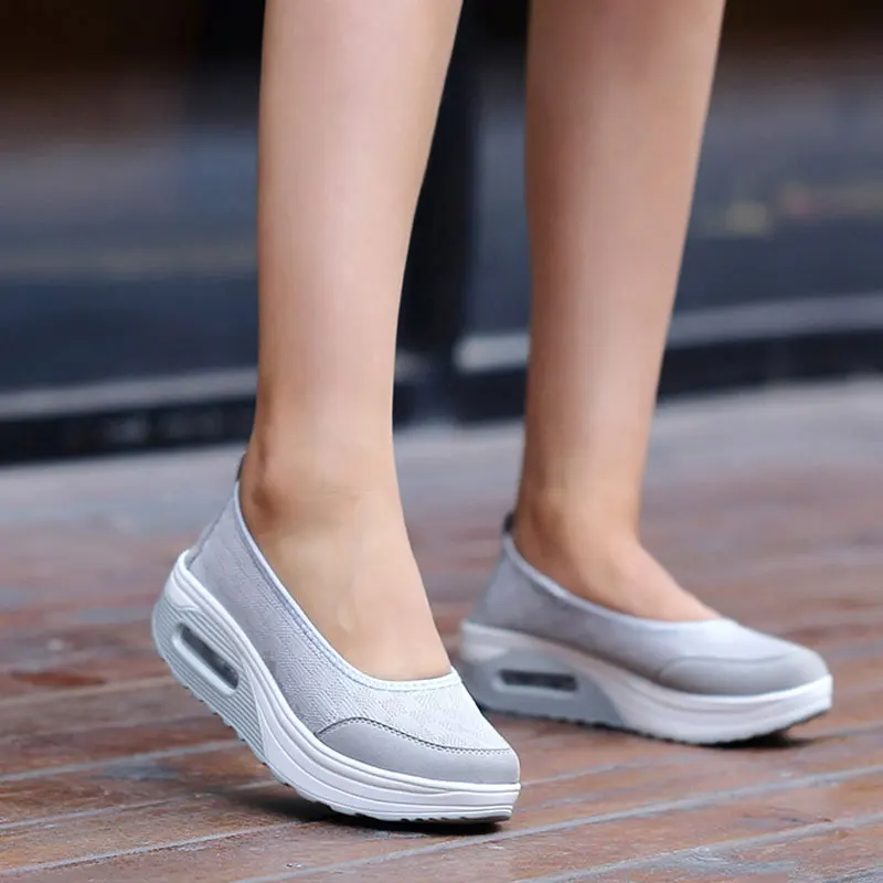 

Обувь, увеличивающая рост, без застежек; Женские туфли-лодочки; Нескользящая обувь на платформе; Летние женские удобные повседневные туфли