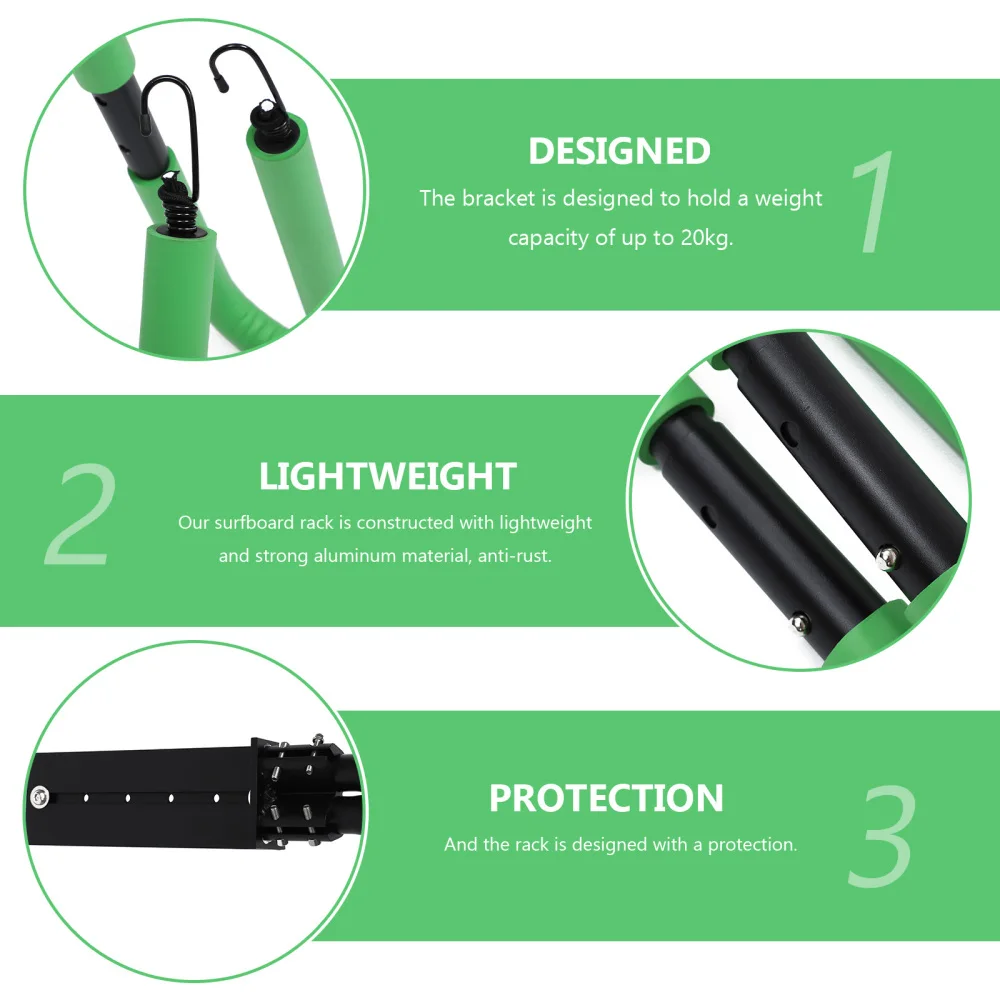 

1 Set Motorcycle Surfboard Rack Surfing Holder Surfboard Carrier Rack (Green)
