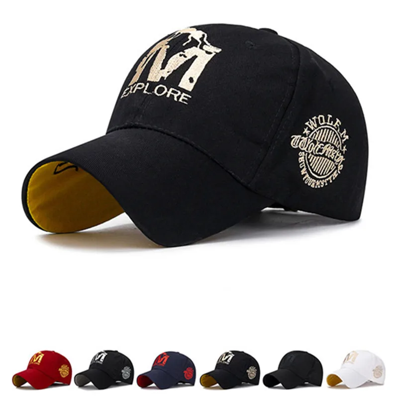 

Mode Katoenen Baseball Cap Outdoor Mannen Vrouwen Zonnebrandcrème Hoed Brief Borduurwerk Hip Hop Tij Snapback Hoeden