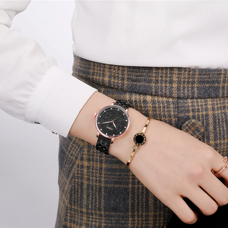 Top Brand CURREN Watches Women Classy Dress Gold Wristwatch with Stainless Steel Female Clock 2019 Fashion Luxury Ladies Watch | Наручные