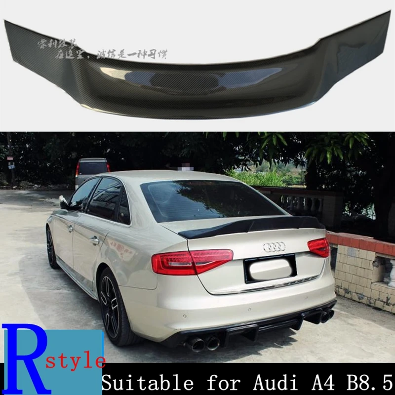 

Спойлер из углеродного волокна, спойлер для багажника, стиль R для Audi 2013-2016 A4 B8.5 Quattro