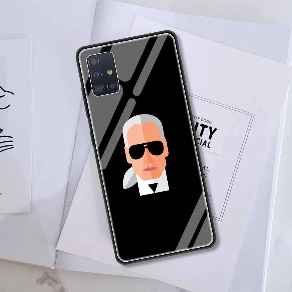 

Brand Designer K Tempered Glass Cover for Samsung Galaxy A21S A50 A51 A70 A71 A10 A41 M31 M51 Luxury Soft Edge Case Shell