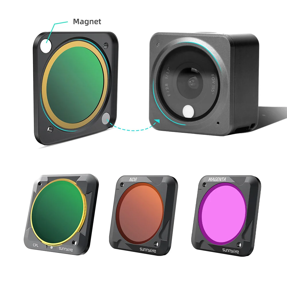 

New DJI Action 2 Filter Magnetic Adjustable Lens CPL NDPL UV ND Diving NIGHT Filter Set for DJI Osmo Action 2 Camera Accessories