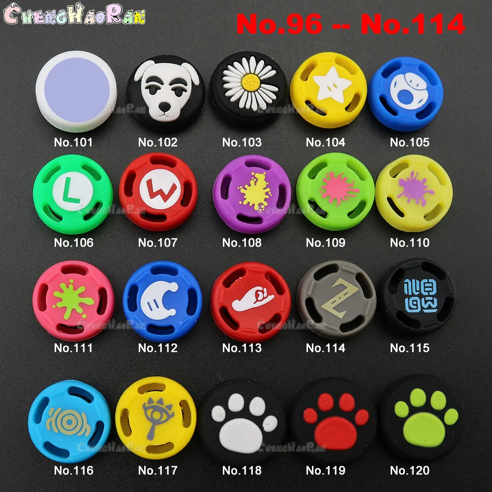 

1pc From No.96-114 Cute Cartoon Soft Silicone Joy con cap 3D Analog Thumb Grip Cover For Nintendo Switch Lite Joycon Controller