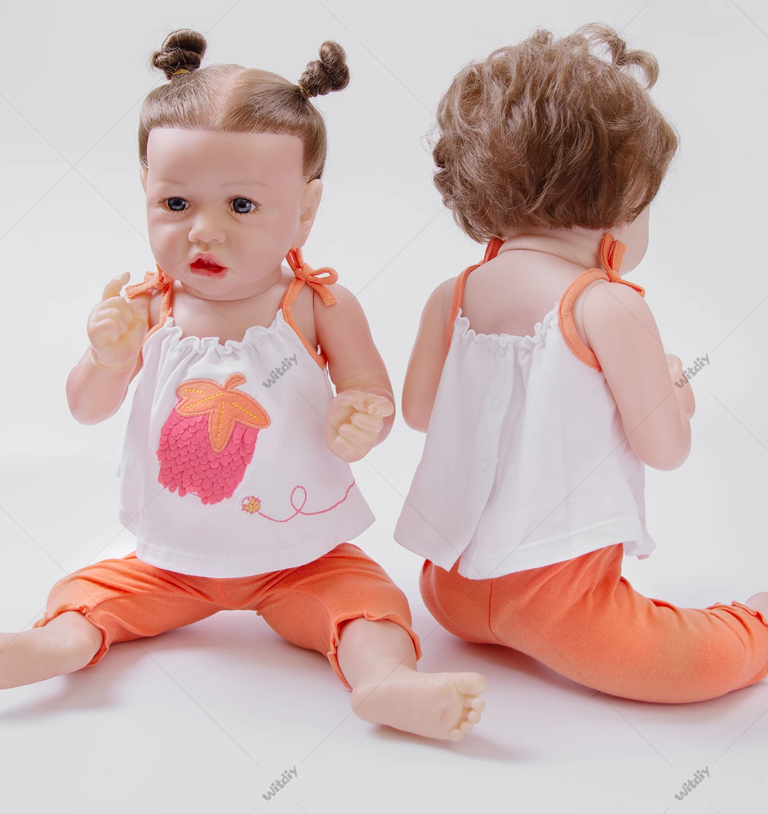 

Witdiy Lychee pattern saskia 58CM bebe reborn reborn baby doll Rebirth doll Baby rebirth silicone doll silicone