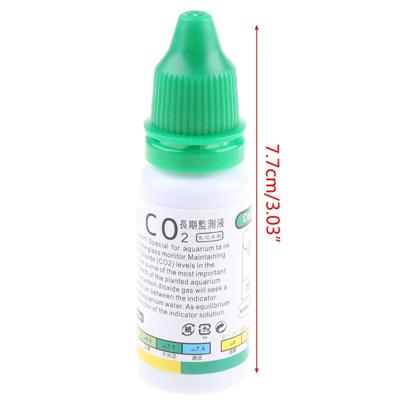 

53CA Aquarium CO2 Indicator Solution Fish Tank Liquid Test Plants Supplies Long Term